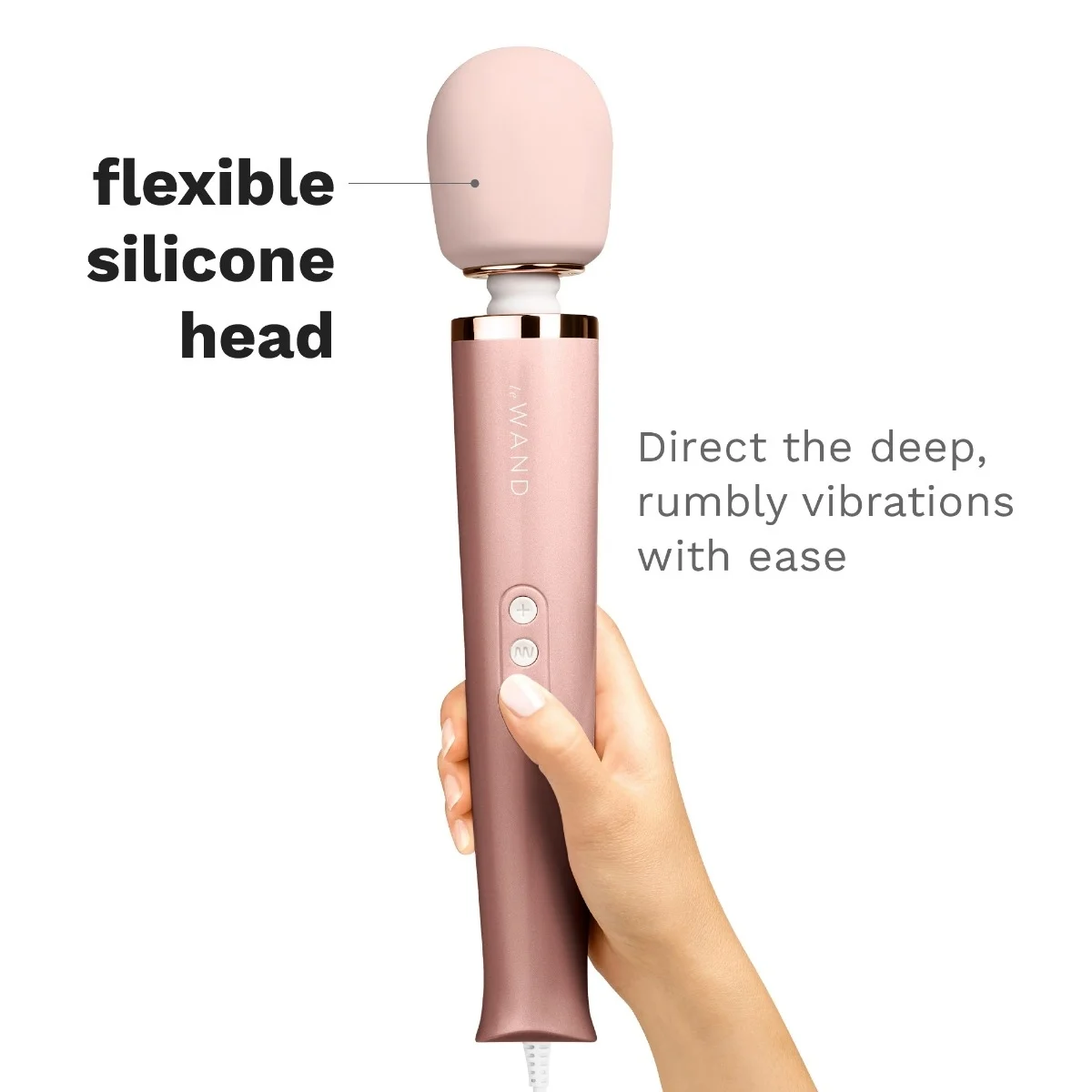 Le Wand Plugin Massager Wand Rose Gold