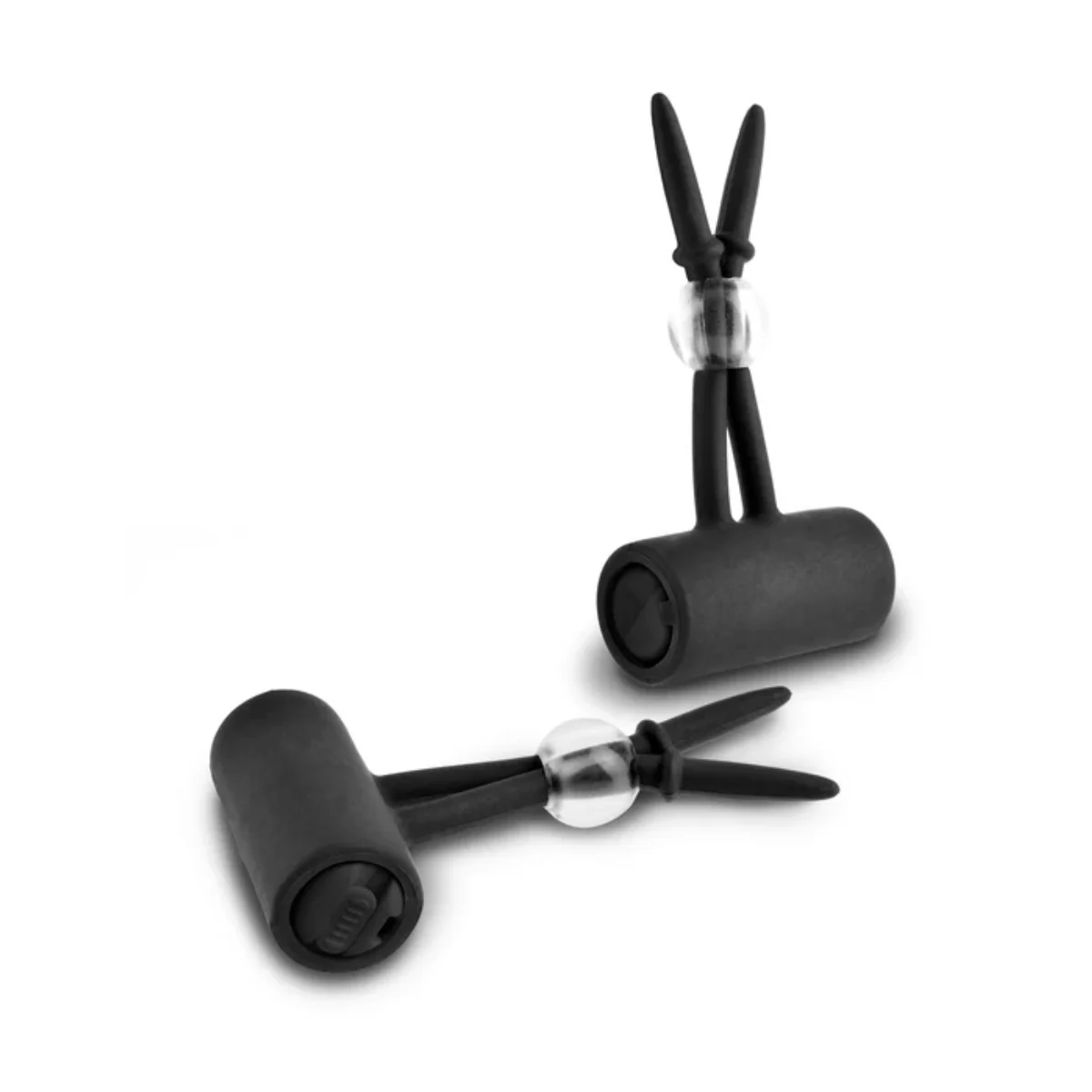 Fetish Fantasy Series Limited Edition Vibrating Silicone Nipple Lassos - Black