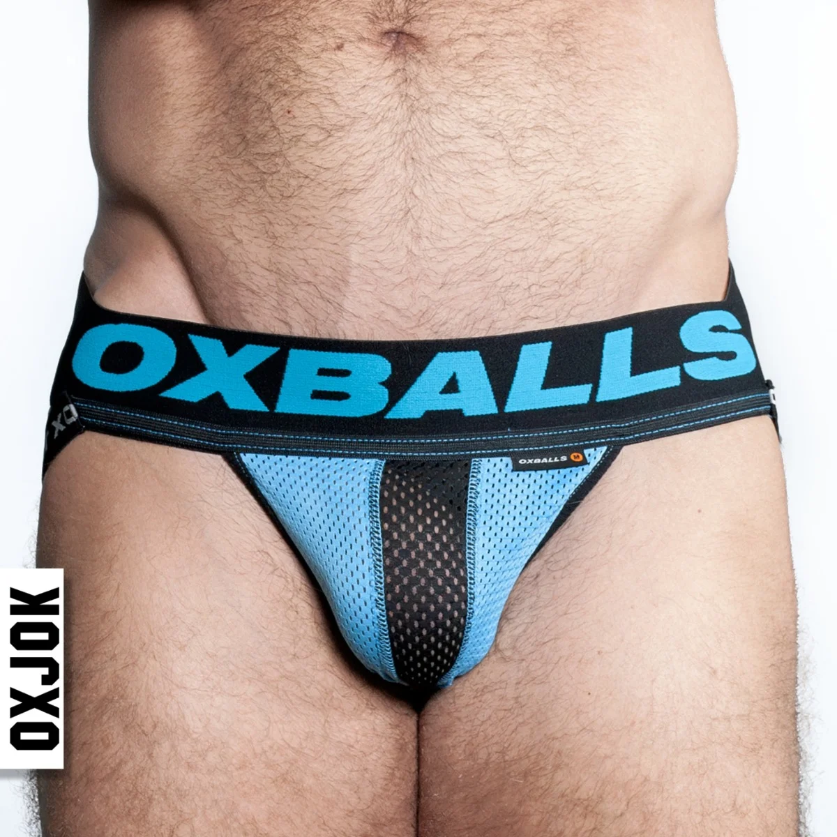 Oxballs Airmesh Upthrust Slider Strap Jock Sky Blue Large