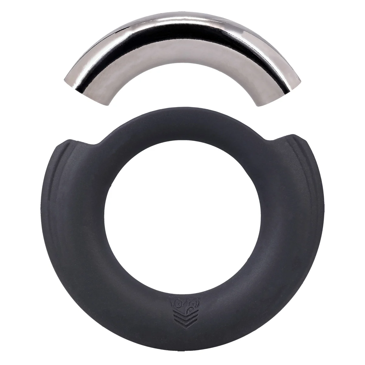 Fort Troff Pinch Zero Cock Ring Black Silver