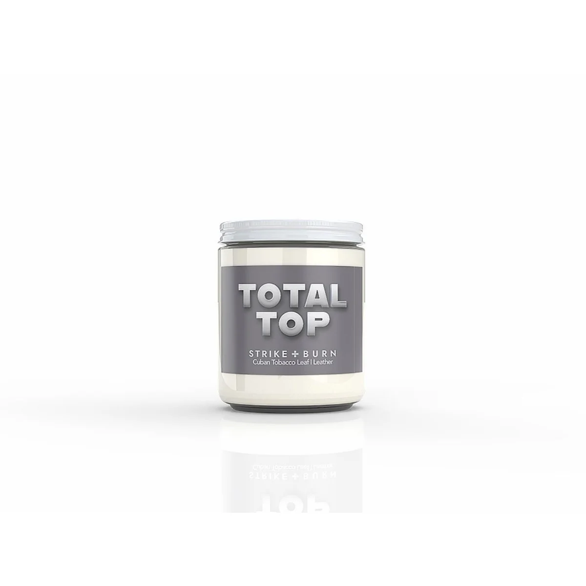 Strike & Burn Total Top Cuban Tobacco Leaf and Leather Candle