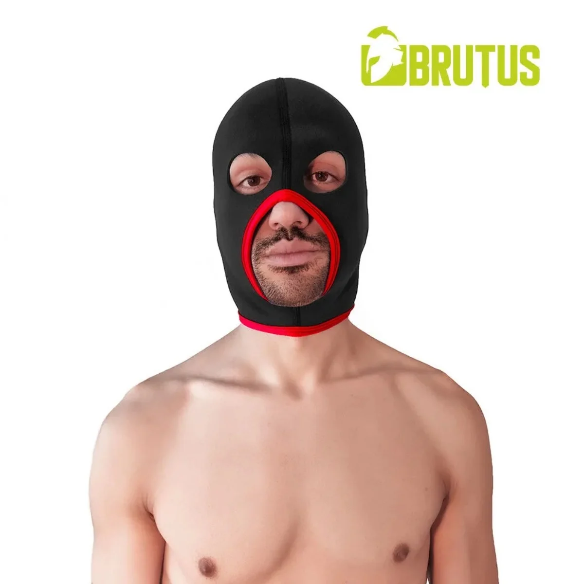Brutus Neoprene Face Fucker Hood Black Red